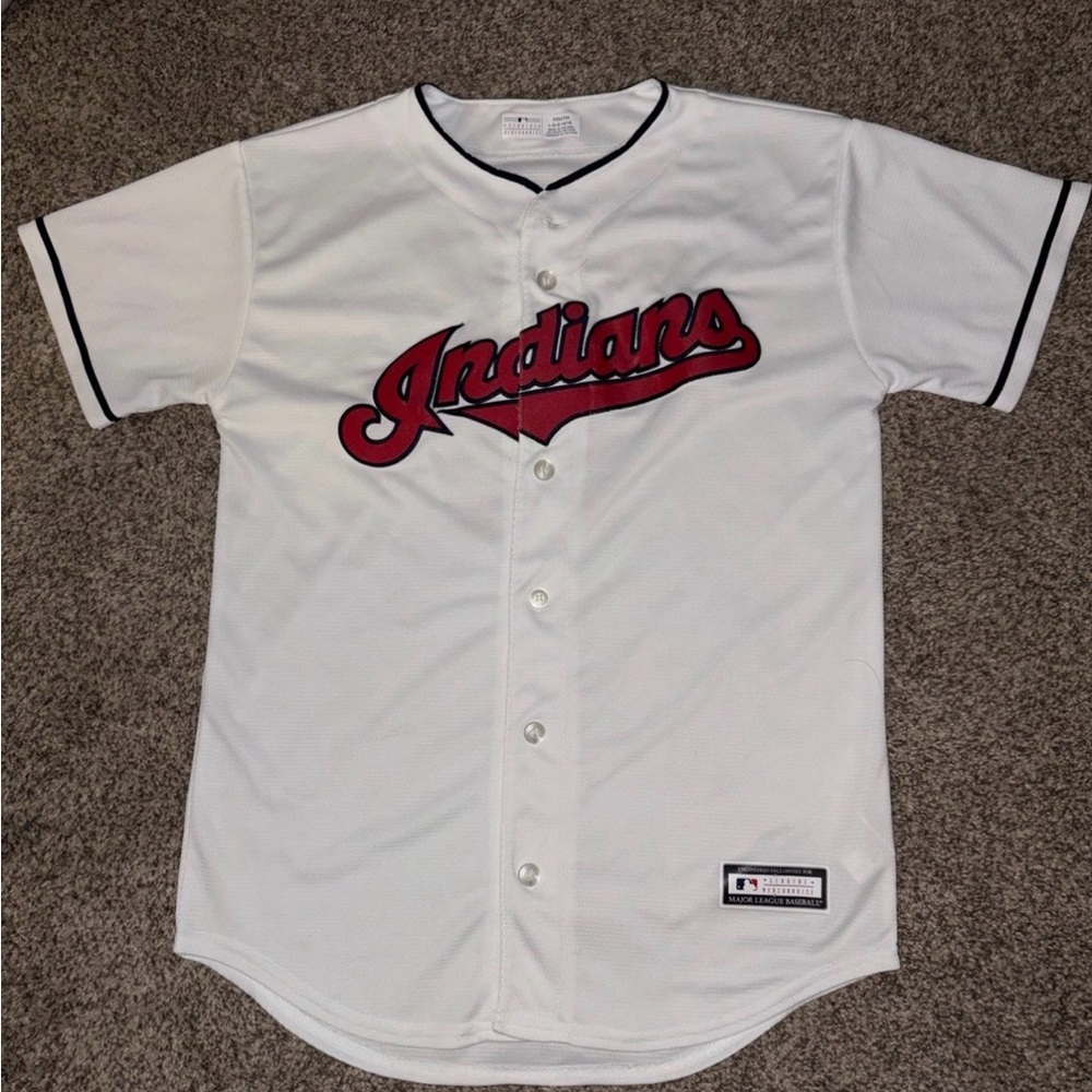Genuine Merchandise - Cleveland Indians White Jersey with Red Accents